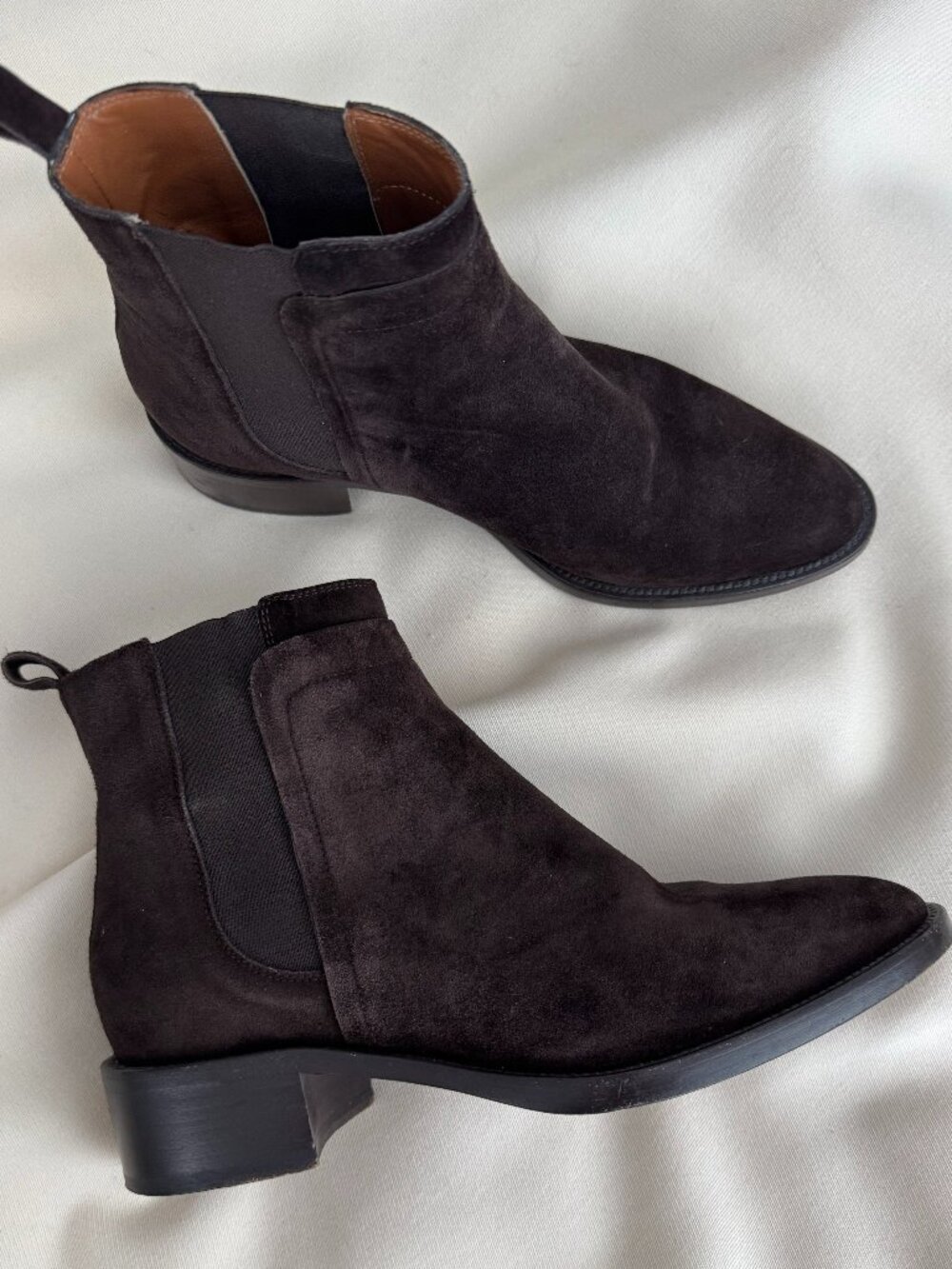 Sartore Suede Ankle Boots in Brown, size 37